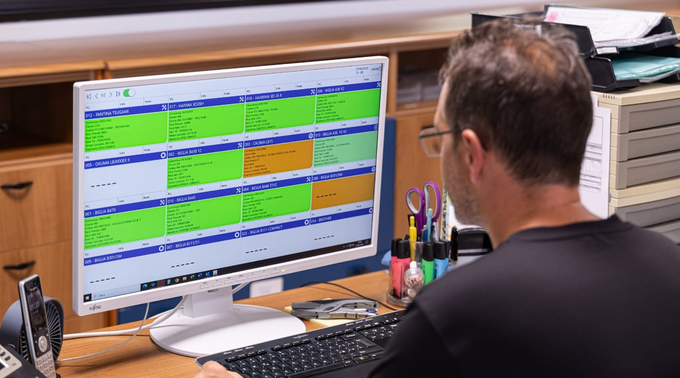 Software MES utilizzato dall'officina meccanica di precisione tornitura e fresatura meccanica locatelli bergamo e provincia